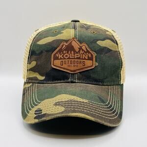 Kolpin Outdoors Hat Cap Snapback Green Brown Camo Adjustable